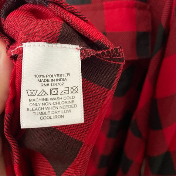 Red & black plaid dress - Picture 2 of 4